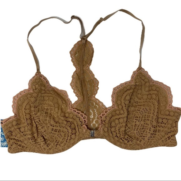 Free People nude Slow Dance underwire bra 32C new - Picture 3 of 6